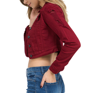 New Fashion Cheap Price Women Denim Crop Top <b>Jackets</b> Custom Logo Stylish Design Streetwear <b>Short</b> Breathable - Product Image 4