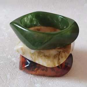 Handmade Eco-Friendly Resin Bangles for Women-Daily Wear & Valentine's Day/Christmas <b>Gift</b> <b>Set</b> Colorful Resin Jewelry Best Price - Product Image 3
