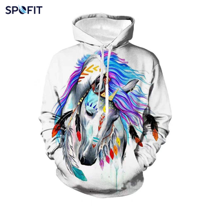 Hot Custom Digital Printed <b>Animal</b> Graphic Hoodie Unisex Pullover Cotton Fleece Sweatshirt OEM ODM Manufacturer - Product Image 5