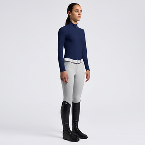 High Quality 4way Stretch Horse Riding Equestrian Shirt Top <b>Base</b> <b>Layer</b> Competition Show Shirt Polo in Soft Feel Technical Fabric - Product Image 5