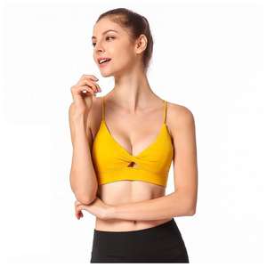 Ropa Deportiva de Alto Rendimiento de Color Amarillo, Ropa de Gimnasio, Ropa para Correr, Ropa Deportiva para Mujer, Sujetador Deportivo para Yoga - Product Image 5