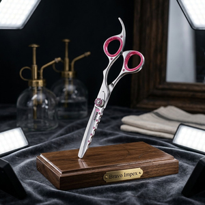 <b>Barber</b> Scissors Stainless Steel Professional Hair Shears Sharp Edge Durable Build Comfortable Grip Salon Tool High Hardness <b>Set</b> - Product Image 1