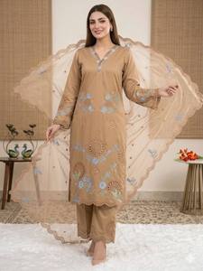 New Designer Party Wear <b>Top</b> And Pant Plazzo With Fancy Duppata And Embroidery Work - Product Image 2