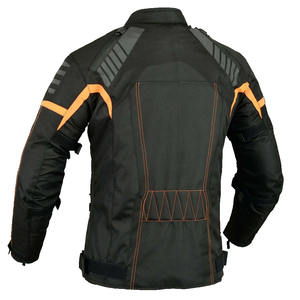 Chaqueta de Motocicleta StormRide Negra de Textil con Paneles Naranjas, Equipo de Protección para Motociclistas - Product Image 2