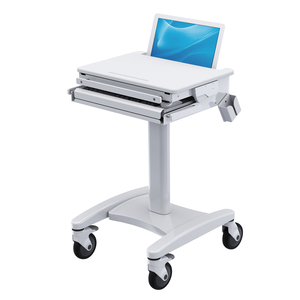 Chariot médical moderne antivol pour hôpital Chariot pour ordinateur portable en aluminium à hauteur réglable Conception de poste de travail pour cliniques - Product Image 1