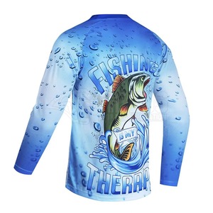 Factory Direct Custom Fishing T Shirt Long Sleeve Performance Fishing Apparel Outdoor Sports Wear With Custom <b>Logo</b> - Product Image 2