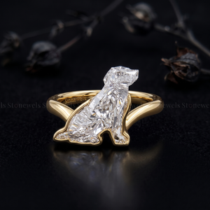 Original Luxury Dog Cut Diamond <b>Ring</b> High-End Custom Animal Shaped <b>Solitaire</b> Gold <b>Ring</b> Haute Joaillerie Fine Jewelry <b>Ring</b> - Product Image 2