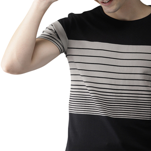 2026 Oversized T-shirts Heavyweight Cotton Custom Logo Strip Blank T Shirts 100% Cotton <b>Drop</b> Shoulder Crew Neck Summer Tee - Product Image 4