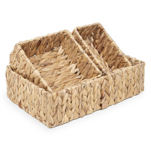 <b>Rectangular</b> shape water hyacinth vegetable container <b>basket</b> new arrivals natural storage <b>baskets</b> - Product Image 4