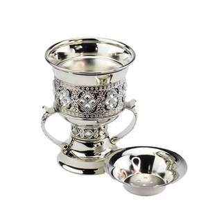 Metal <b>Bakhoor</b> Burner Luxury Incense Burner For Arabic <b>Oud</b> Fragrance Home Decoration Traditional Decorative Accent Piece - Product Image 1