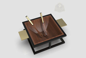 Bol de service en bois de luxe moderne avec support en métal, écologique, pour usage domestique, bol décoratif Majlis en provenance de l'Uttar Pradesh - Product Image 2