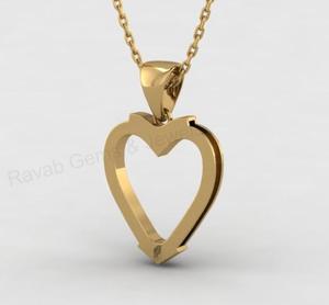 Colgante de Plata 925 Maciza Chapado en Oro de 18K con Forma de Corazón Trenzado y Detalle de Crin de Caballo para Joyería Conmemorativa y de Recuerdo - Product Image 1