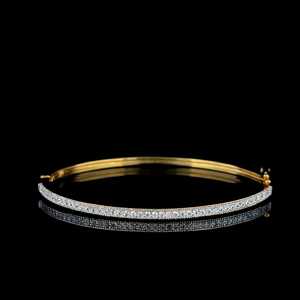 Elegant Diamond Sleek <b>Bracelet</b> Silver CZ <b>Stone</b> Minimalist Jewelry Slim Streamlined Design for Daily Wear and Festive Occasions - Product Image 3