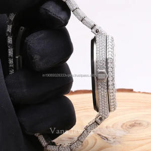 Bestselling Luxury <b>Automatic</b> Stainless Steel <b>Wristwatch</b> for Men High Quality Analog Moissanite Diamond Glass 41mm Fully Iced Hip - Product Image 6