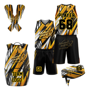 Conjunto de Camiseta de Baloncesto Sublimada con Estampado Geométrico, Cuello en V, Sin Mangas, Absorbe la Humedad, Unisex para Adultos, Todas las Temporadas, Corta, Personalizable - Product Image 1