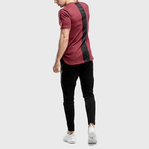 Camiseta Deportiva Delgada de Alta Calidad, Ecológica, con Logotipo Frontal, 100% Poliéster, Corte Regular, para Hombre, Color Granate - Product Image 5