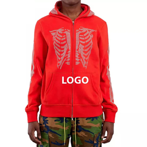 Sweat à capuche vintage personnalisé avec logo, pour hommes, de haute qualité, en coton French Terry, coupe ample, fermeture éclair intégrale, personnalisable pour unisexe - Product Image 4