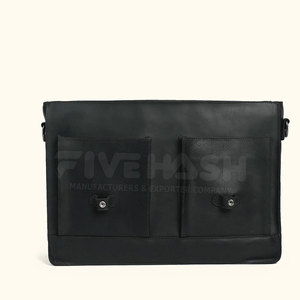 Leather Laptop Bag Premium Material With Secure Zipper Compartments Perfect For Business Travel Office Work And Daily Use - Product Image 3
