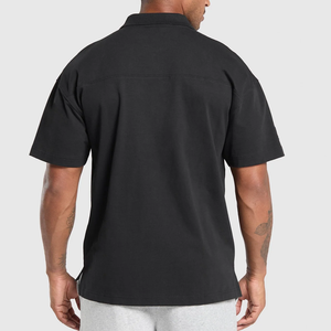 Polo à manches courtes en tricot uni pour homme, respirant, décontracté, vêtements de golf, fabrication directe, polos de golf personnalisés en gros - Product Image 3