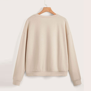 Vêtements de fitness pour femmes les plus vendus, sweat-shirt en molleton à col rond, pull en coton, sweat-shirt oversize, service OEM - Product Image 2