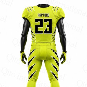 Wholesale American Football Apparel Custom Full Sublimation Football Uniforms High Elastic <b>Padded</b> Football Pants and Jersey Set - Product Image 3