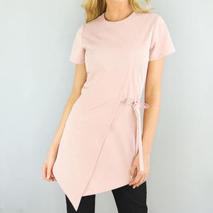 ชุดสครับสำหรับร้านทำเล็บและสปา รุ่น Girls Beauty Tunic ผ้าถักคุณภาพสูง เหมาะสำหรับใช้ในโรงพยาบาลและร้านเสริมสวย - Product Image 1