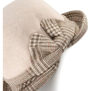 Casquette Gavroche Noire Tendance pour Femme, Rayures Fines, Chapeau de Boulanger, Visière Mode avec Anneau Métallique, 100% Laine, Idéale pour l'Hiver et les Fêtes en Extérieur, Vente en Gros - Product Image 4