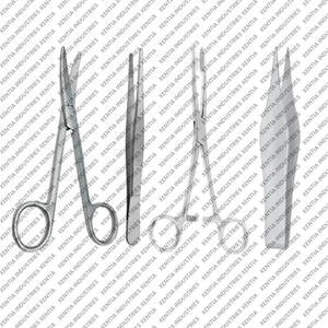 Juego de Instrumentos Médicos de Grado Hospitalario para Aplicación de Apósitos, Instrumentos de Acero Inoxidable con Bandeja para Uso Quirúrgico y Cuidado de Heridas - Product Image 2