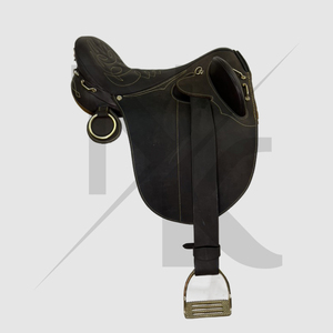 Selle australienne de qualité supérieure, selle en cuir professionnelle, selle de cheval confortable et durable, design élégant, cuir véritable noir - Product Image 4