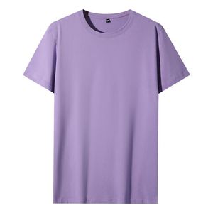 T-shirt en coton uni pour homme, manches courtes, col rond, coupe classique, couleur unie, vêtement décontracté, impression par sublimation, séchage rapide, streetwear - Product Image 6
