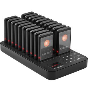 Sistema Inalámbrico de Llamadores para Restaurantes, 400m de Largo Alcance, para Gestión de Filas de Clientes, con Funciones de Espera Clínica, Bips y Vibración - Product Image 1