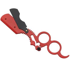 Sambrialmed International - Maquinilla de Afeitar Profesional de Acero Inoxidable con Doble Anillo y Hoja Única para Hombres (Rojo y Negro) - Product Image 4