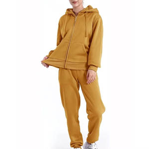 Conjunto Deportivo Ligero y Transpirable con Capucha para Hombre, Color Sólido, Algodón, Corte Regular, Bolsillos Laterales, Estilo Casual para Primavera - Product Image 3