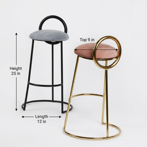 Taburete de Bar Moderno, Silla de Bar de Metal con Asiento de Terciopelo, Altura de Barra, para Hogar, Cocina, Cafetería, Recepción, Oficina, Muebles de Bar - Product Image 5