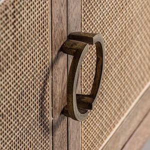 High Quality Teak Wood <b>Sideboard</b> with Woven Rattan Doors – Elegant Modern Cabinet for Dining and Living Room - Product Image 5