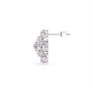 Pendientes de Aro de Oro 9K Certificado de Lujo con Engaste de Zirconia Cúbica de Corte Cojín, Diseño de Corona Bohemia para Joyería de Boda Femenina - Product Image 2