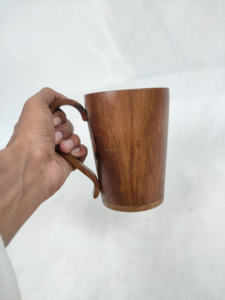 Pot en bois écologique personnalisé |   Fait main, poli, pour hommes, camping, voyage, extérieur, gravé, bouddhisme, Noël - Product Image 3