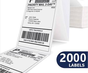 Étiquettes autocollantes personnalisées imperméables en accordéon 100x150mm en papier thermique pour emballage - Étiquettes vierges pour bordereaux de colis - Product Image 6