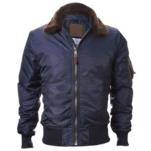 Wholesale <b>Men</b>’s Red Bomber <b>Jacket</b> Classic Flight Style Zip <b>Jacket</b> Winter Casual Streetwear - Product Image 4