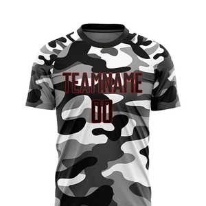 Ensemble de maillot de basket-ball camouflage unisexe, débardeur sans manches, short noir, impression sublimée, évacuation de l'humidité, respirant, devant imprimé - Product Image 5