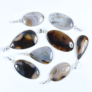 Colgante de Ágata Natural Artesanal de Alta Calidad con Forma de Paz BISMILLAH GEMS BOHEMIA, Pieza Única de Moda Artesanal - Product Image 4
