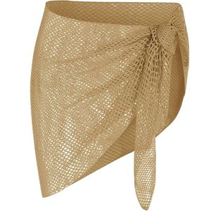 Women's Crochet Beach Sarong Wrap Tie Side <b>Bathing</b> Suit Cover Up Mini Swim Skirt - Product Image 1