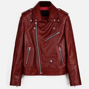 Chaqueta de cuero vintage para hombre - Estilo desgastado - Cierre de cremallera - Corte clásico - Prenda exterior elegante - Chaquetas de cuero - Product Image 1