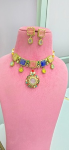 Premium Quality Designer <b>Necklace</b> Set Manufacturer Of Jewellery Fusion <b>Statement</b> <b>Necklace</b> Set Perfect For Festive Occasions - Product Image 2