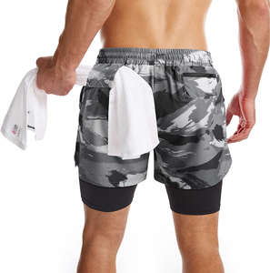 Pantalones Cortos Deportivos de Alta Calidad para Hombre, Cintura Alta, Elásticos, de Satén, Secado Rápido, Color Sólido - Product Image 4