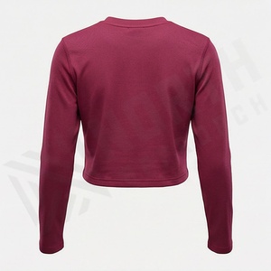 Camisetas Cortas para Mujer, Estilo Holgado, Ropa Urbana, Manga Larga, Personalizadas, 100% Algodón Premium, Prendas Casuales a la Moda - Product Image 2