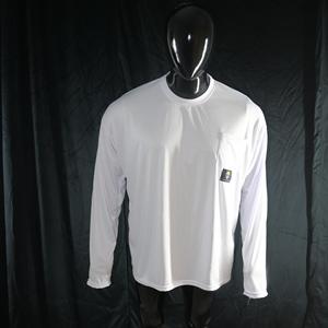 เสื้อยืดสีขาวแขนยาวสำหรับทำงาน ผลิตตามสั่ง 100% โพลีเอสเตอร์ ระบายอากาศได้ดี จาก Mesh Urban Productions - Product Image 2
