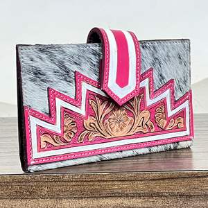 Nueva Cartera de Cuero Genuino de Vaca Hecha a Mano Estilo Western 2026 con Grabado Floral, Elegante Organizador de Tarjetas, Perfecta para Mujer - Product Image 4