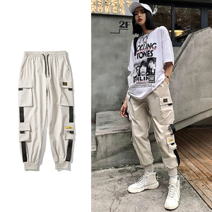 Women High Waist Gothic Casual Pants Streetwear Summer <b>Hip</b> Hop Cargo Pants - Product Image 4