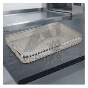 Bandeja de malla de acero inoxidable de calidad de exportación A-1 VERITAS con tapa, cesta de limpieza para procesamiento de instrumentos médicos, 550 mm - Product Image 6